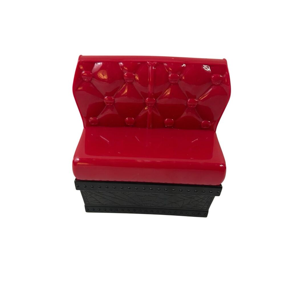 Monster high doll red black‎ furniture booth chair